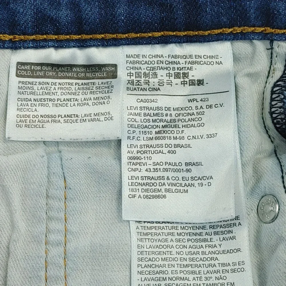 Levi's 511 Slim Fit Jeans Men's W29 L30 Blue Denim Stretch Tapered 04511-2369